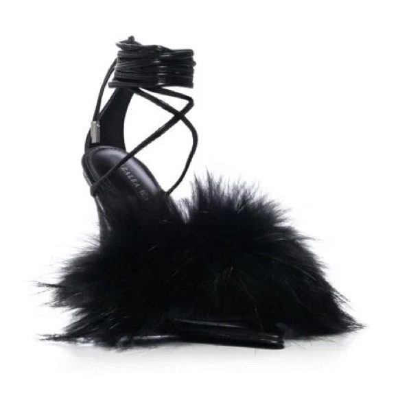 AZALEA WANG bunny fur stiletto - Picture 6 of 7